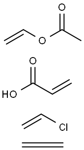 2-丙烯酸与氯乙烯、乙烯和乙酸乙烯酯的聚合物,34313-27-4,结构式