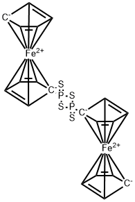 Ferrocene, 1,1''-(2,4-disulfido-1,3,2,4-dithiadiphosphetane-2,4-diyl)bis- Structure