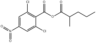 2,6-Dichloro-4-nitro-benzoic acid anhydride with 2-methylpentanoic acid Structure