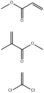 2-Propenoic acid, 2-methyl-, methyl ester, polymer with 1,1-dichloroethene and methyl 2-propenoate 结构式
