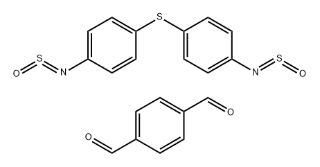 1,4-Benzenedicarboxaldehyde, polymer with 4,4-thiobisN-sulfinylbenzenamine Struktur
