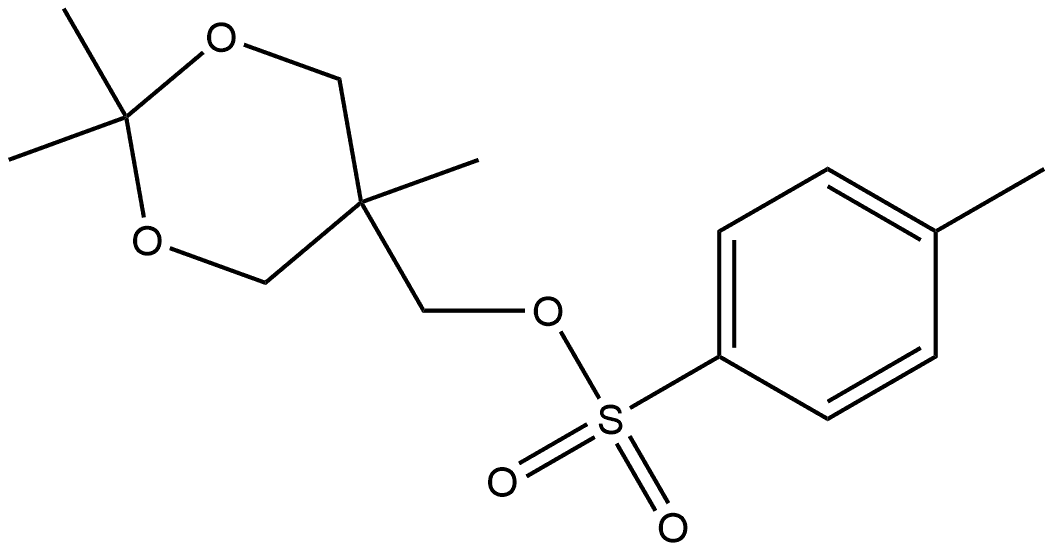 1,3-Dioxane-5-methanol, 2,2,5-trimethyl-, 5-(4-methylbenzenesulfonate),34541-77-0,结构式