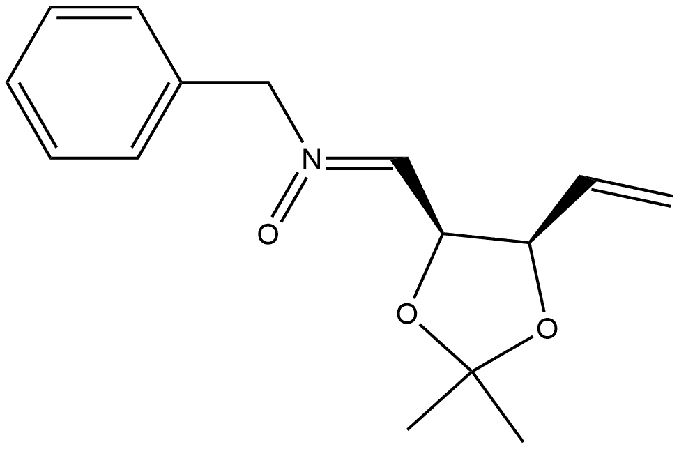 D-erythro-Pent-4-enitol, 1,4,5-trideoxy-2,3-O-(1-methylethylidene)-1-[oxido(phenylmethyl)imino]-, (1Z)- Structure