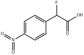 2-氟-2-(4-硝基苯基)乙酸, 345961-60-6, 结构式