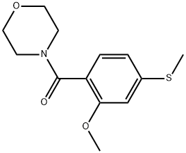 2-Methoxy-4-(methylthio)phenyl]-4-morpholinylmethanone Structure