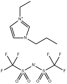 1-乙基-3-丙基咪唑鎓双(三氟甲基磺酰基)酰亚胺 结构式