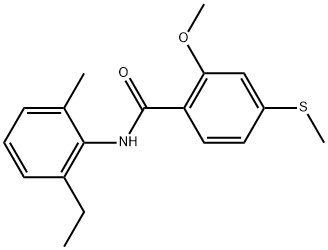 N-(2-Ethyl-6-methylphenyl)-2-methoxy-4-(methylthio)benzamide Structure