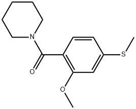 2-Methoxy-4-(methylthio)phenyl]-1-piperidinylmethanone Structure