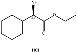R-环己基甘氨酸乙酯盐酸盐, 35051-64-0, 结构式