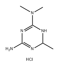 1,3,5-Triazine-2,4-diamine, 3,6-dihydro-N2,N2,6-trimethyl-, hydrochloride (1:1) Structure