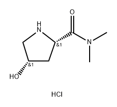 (2S,4S)-4-hydroxy-N,N-dimethylpyrrolidine-2-carb oxamide hydrochloride 化学構造式