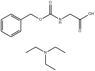 Glycine, N-[(phenylmethoxy)carbonyl]-, compd. with N,N-diethylethanamine (1:1) Struktur