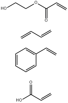 2-Propenoic acid, polymer with 1,3-butadiene, ethenylbenzene and 2-hydroxyethyl 2-propenoate 结构式