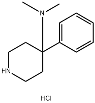 N,N-二甲基-4-苯基哌啶-4-胺二盐酸盐 结构式