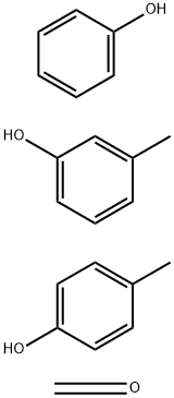 甲醛与3-甲基苯酚、4-甲基苯酚和苯酚的聚合物, 35464-74-5, 结构式