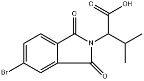 2-(5-溴-1,3-二氧代异吲哚炔-2-基)-3-甲基丁酸 结构式