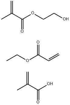 2-Propenoic acid, 2-methyl-, polymer with ethyl 2-propenoate and 2-hydroxyethyl 2-methyl-2-propenoate Struktur