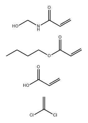 ACRYLIC ACID-BUTYL ACRYLATE-VINYLIDENE CHLORIDE-N-METHYLOL ACRYLAMIDE POLYMER Structure