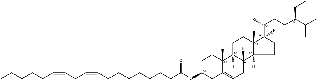 Stigmast-5-en-3-ol, 3-(9Z,12Z)-9,12-octadecadienoate 化学構造式