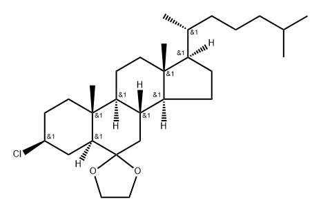 3β-Chloro-5α-cholestan-6-one ethylene acetal 结构式