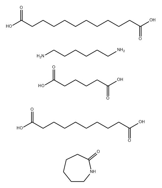 Dodecanedioic acid polymer with decanedioic acid, hexahydro- 2H-azepin-2-one, 1,6-hexanediamine and hexanedioic acid 化学構造式