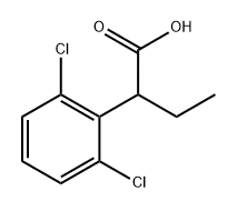 Benzeneacetic acid, 2,6-dichloro-α-ethyl- Struktur