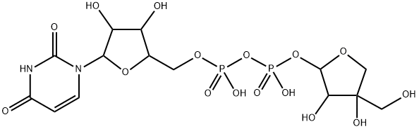 Uridine 5'-(trihydrogen diphosphate), P'-D-apio-α-D-furanosyl ester 结构式