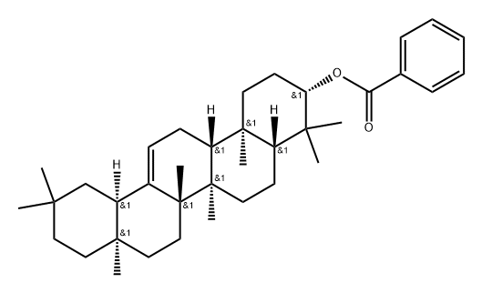 Olean-12-en-3-ol, 3-benzoate, (3β)-,3607-93-0,结构式