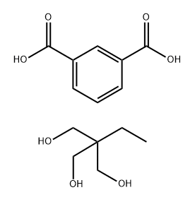 1,3-苯二甲酸和2-乙基-2-(羟甲基)-1,3-丙二醇的聚合物, 36087-94-2, 结构式