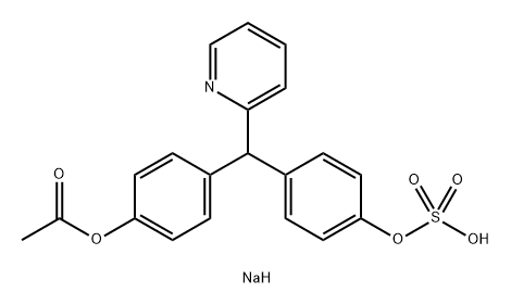 sodium 4-((4-acetoxyphenyl)(pyridin-2-yl)methyl)phenyl sulfate Structure
