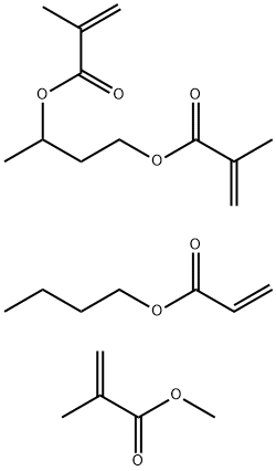 2-丙烯酸-2-甲基-1-甲基-1,3-双基丙烯酯与2-丙烯酸丁酯和2-甲基-2-丙烯酸甲酯的聚合物 结构式