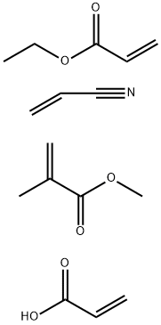 2-Propenoic acid, 2-methyl-, methyl ester, polymer with ethyl 2-propenoate, 2-propenenitrile and 2-propenoic acid|2-甲基丙烯酸甲酯、丙烯酸乙酯、丙烯腈和丙烯酸的聚合物