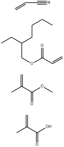 2-甲基-2-丙烯酸、2-丙烯酸2-乙基己酯、2-甲基-2-丙烯酸甲酯和2-丙烯腈的聚合物, 36486-74-5, 结构式