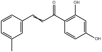 (E)-1-(2,4-dihydroxyphenyl)-3-(m-tolyl)prop-2-en-1-one 化学構造式