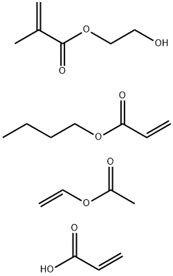 2-甲基-2-丙烯酸-2-羟基乙酯与2-丙烯酸丁酯、乙酸乙烯酯和2-丙烯酸甲酯的聚合物 结构式