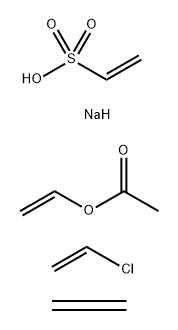 Acetic acid,ethenyl ester,polymer with chloroethene,ethene and sodium ethenylsulfonate Struktur