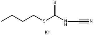 Carbamodithioic acid, cyano-, butyl ester, potassium salt (9CI) Struktur