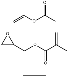 2-Propenoic acid, 2-methyl-, oxiranylmethyl ester, polymer with ethene and ethenyl acetate Structure