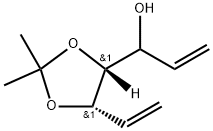 1,3-Dioxolane-4-methanol, α,5-diethenyl-2,2-dimethyl-, (4R,5S)- 化学構造式