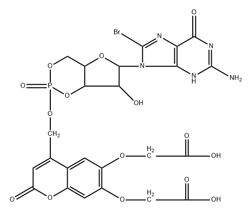 BCMCM-caged 8-Br-cGMP,370091-68-2,结构式