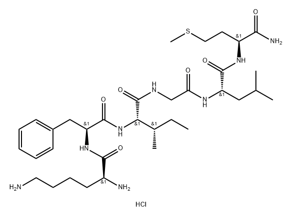 ELEDOISIN-RELATED PEPTIDE DIHYDROCHLORIDE, 3708-55-2, 结构式