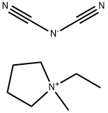 N-Ethyl-N-methylpyrrolidinium dicyanamide Struktur
