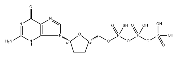 2',3'-Dideoxyguanosine-5'-O-(1-thiotriphosphate) Struktur