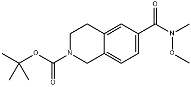 2(1H)-Isoquinolinecarboxylic acid, 3,4-dihydro-6-[(methoxymethylamino)carbonyl]-, 1,1-dimethylethyl ester Struktur