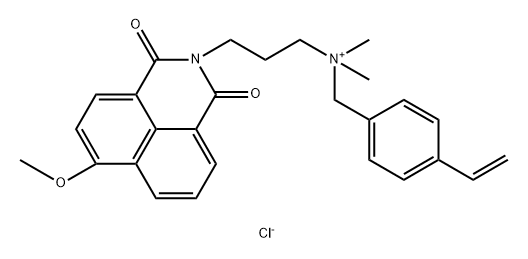 (3-N,N-二甲氨基丙基)-6-甲氧基萘酰亚胺4-乙烯基苄基氯盐, 371239-11-1, 结构式