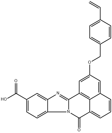 2-[(4-乙烯基苯基)甲氧基]-7-氧代-7H-苯并咪唑[2,1-A]苯并[DE]异喹啉-11-羧酸 结构式