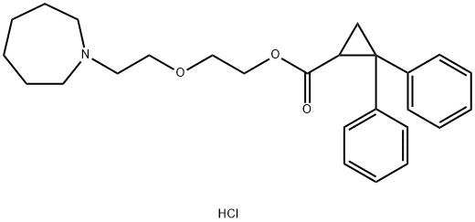 2-(2-(Azepan-1-yl)ethoxy)-2,2-diphenylethyl cyclopropanecarboxylate hydrochloride,37124-21-3,结构式