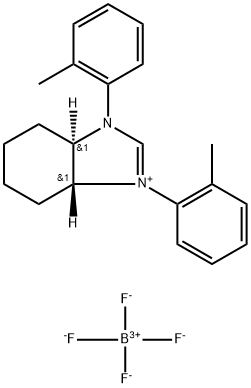 (3AR,7AR)-1,3-二-邻甲苯基-3A,4,5,6,7,7A-六氢-1H-苯并[D]咪唑-3-鎓 四氟硼酸盐, 372517-07-2, 结构式