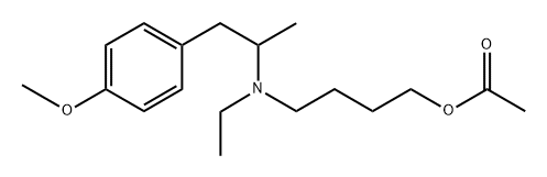 4-(Ethyl(1-(4-methoxyphenyl)propan-2-yl)amino)butyl acetate Struktur