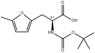 2-Furanpropanoic acid, α-[[(1,1-dimethylethoxy)carbonyl]amino]-5-methyl-, (αS)- Structure